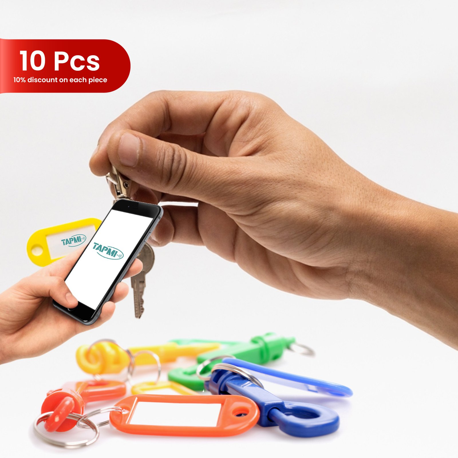 10PC OF SMART PLASTIC KEYCHAIN