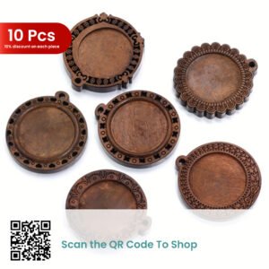 10PC OF WOODEN KEYCHAIN