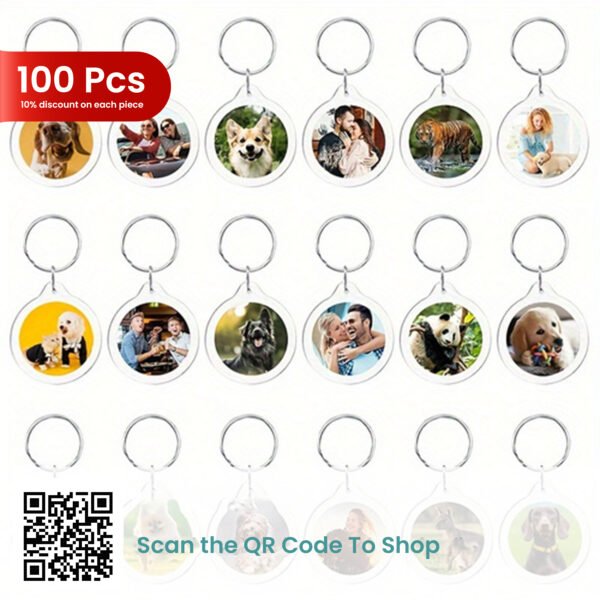 100PC OF PLASTIC KEYCHAIN