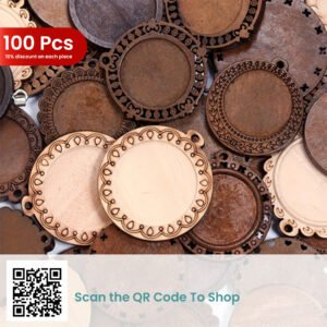 100PC OF WOODEN KEYCHAIN