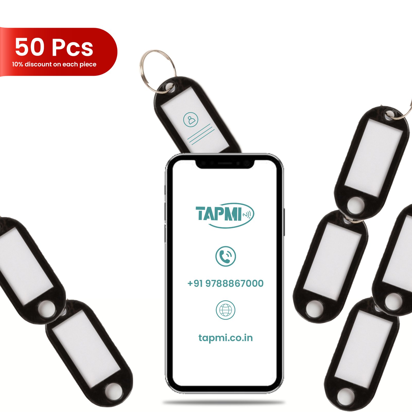 50PC OF SMART PLASTIC KEYCHAIN