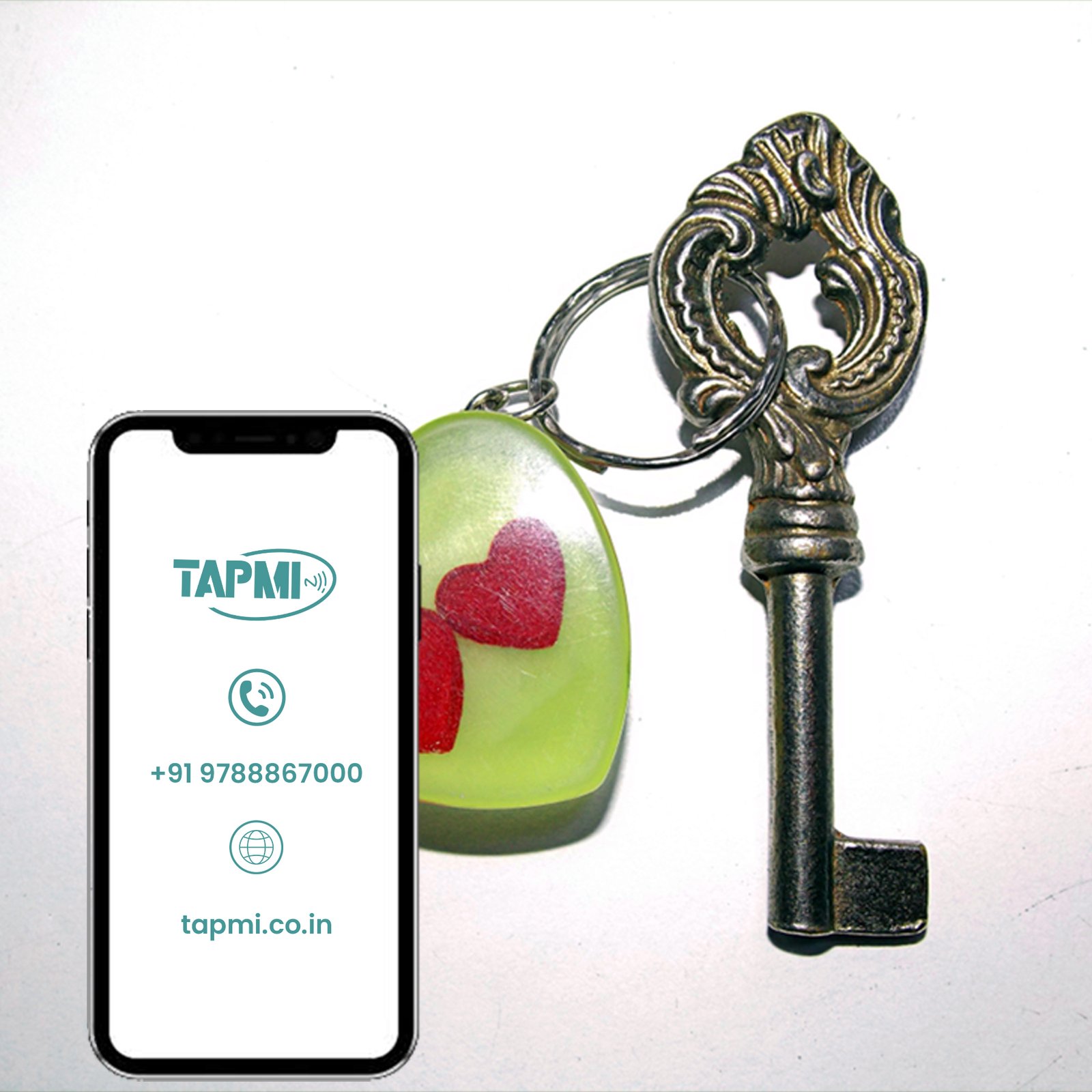 1PC OF SMART TRANSPARENT KEYCHAIN